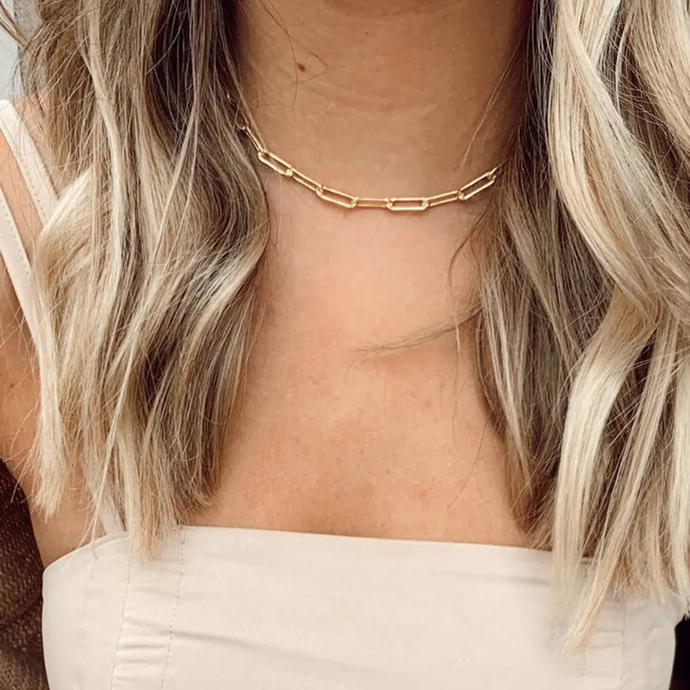 eManco 316L Titanium Steel Chain Necklace for Women