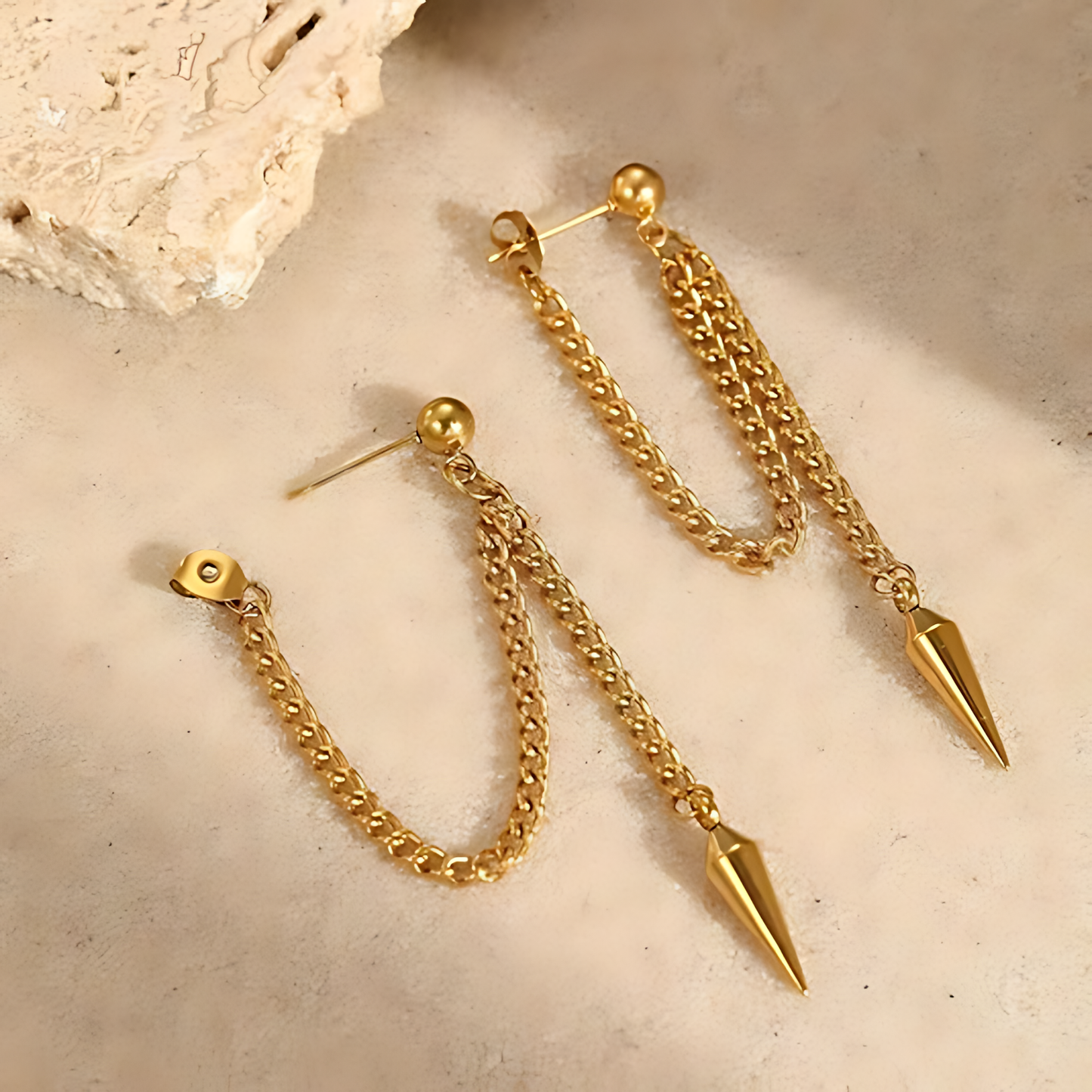 18K Gold Dangle Earrings