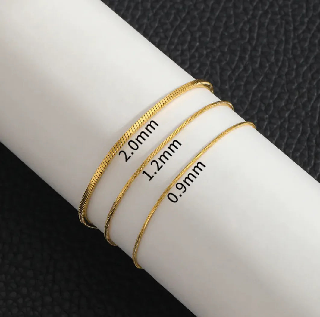Gold-Plated Snake Chain Bracelet