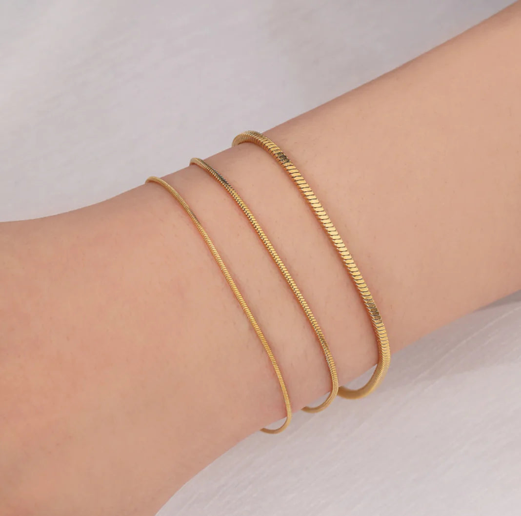 Gold-Plated Snake Chain Bracelet