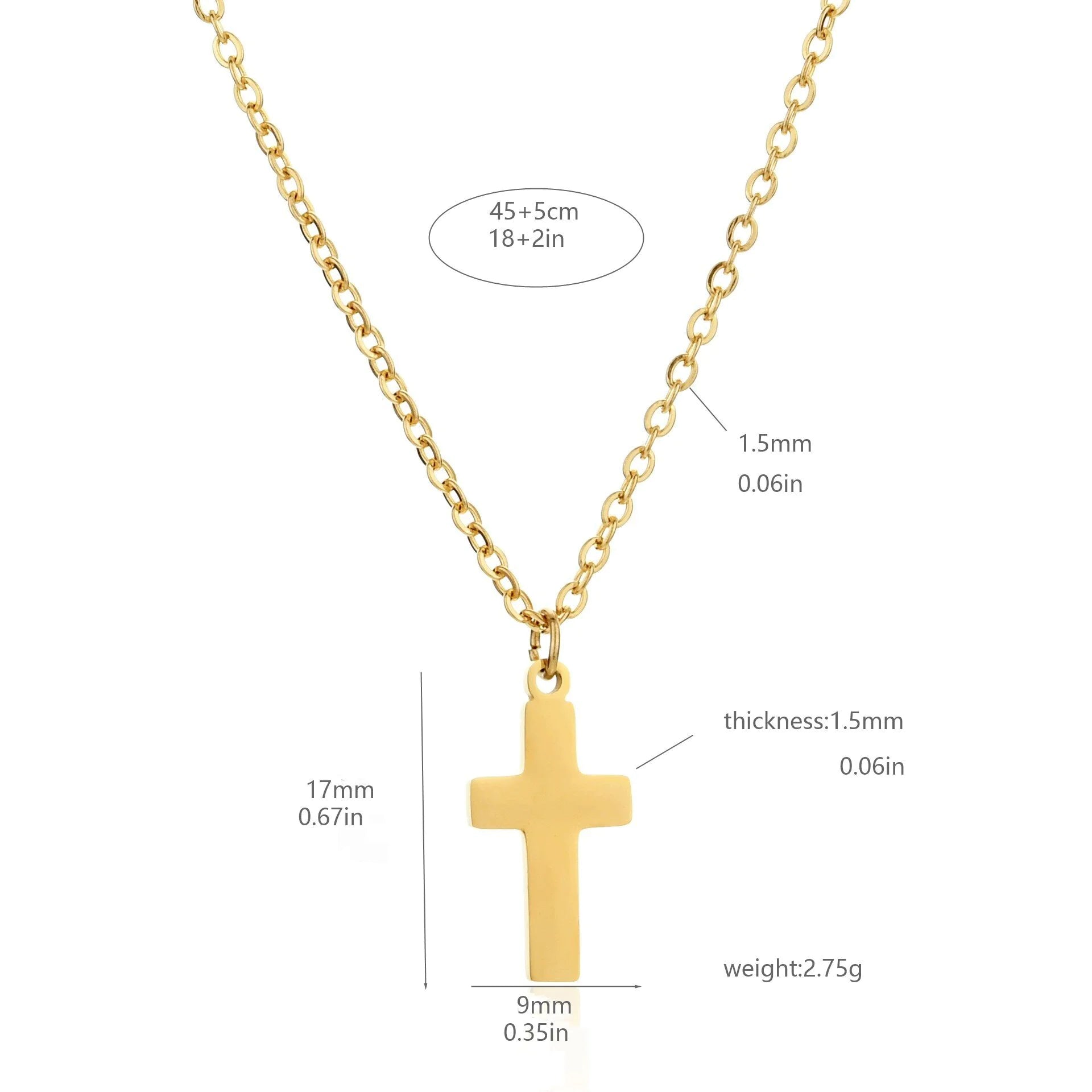 Stainless Steel Cross Necklace