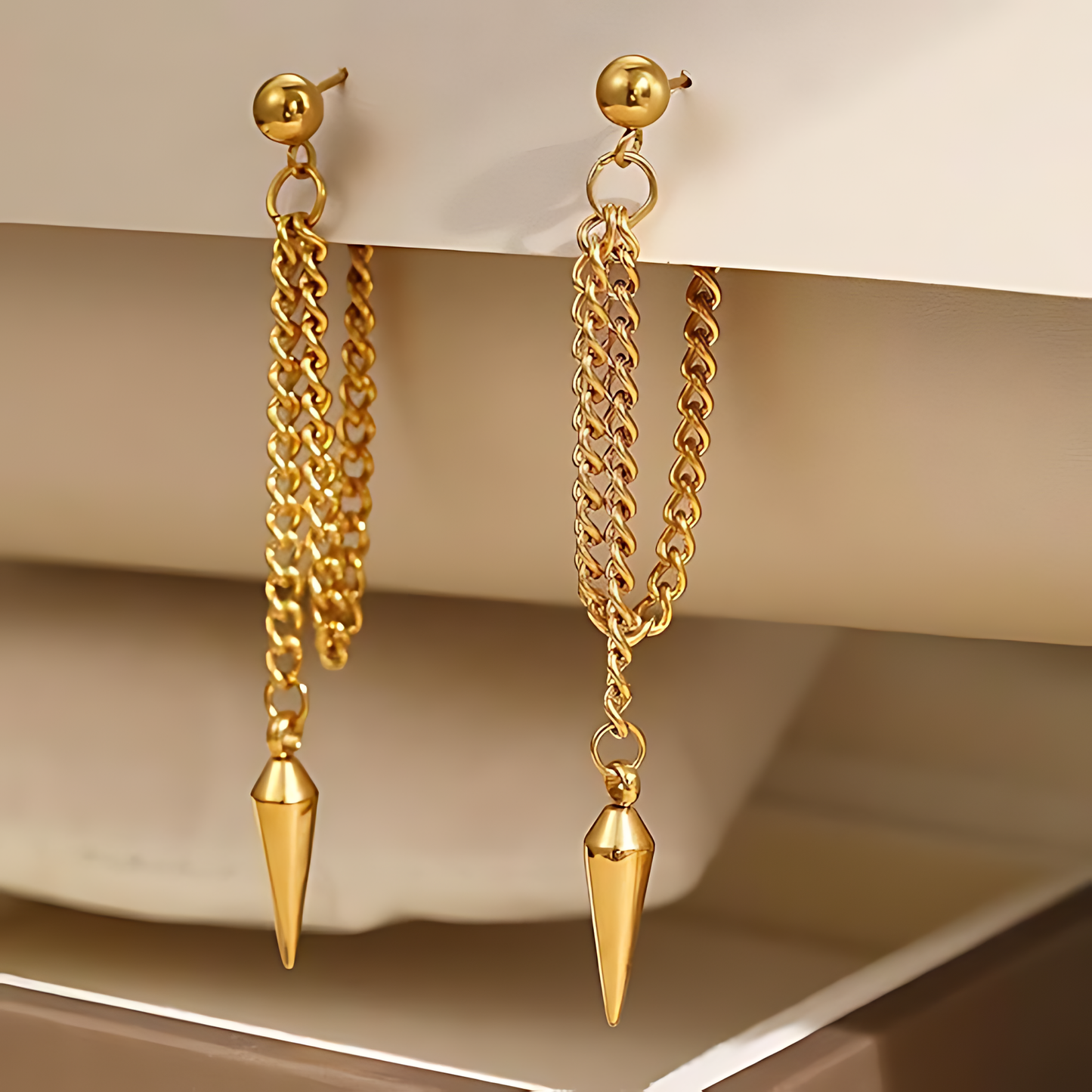 18K Gold Dangle Earrings