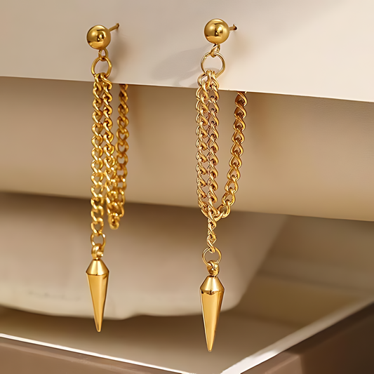 18K Gold Dangle Earrings