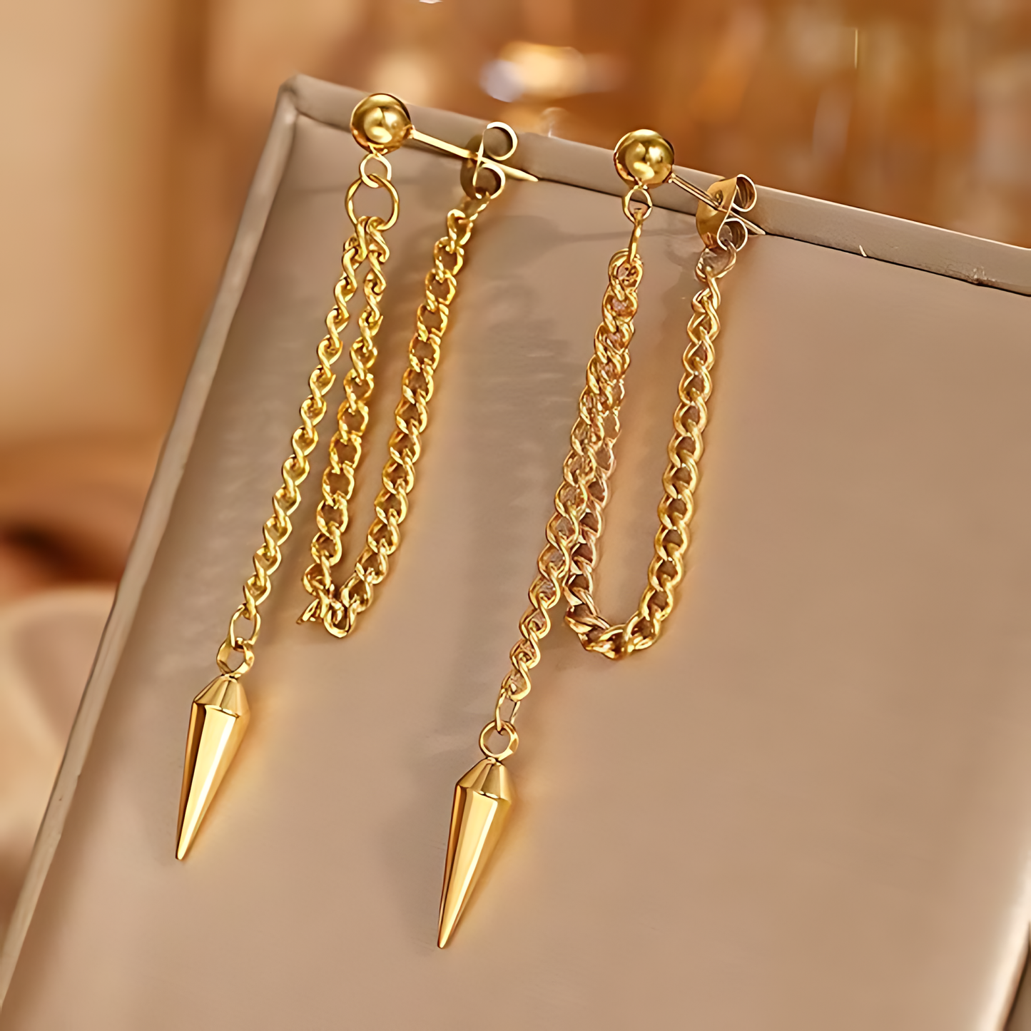 18K Gold Dangle Earrings