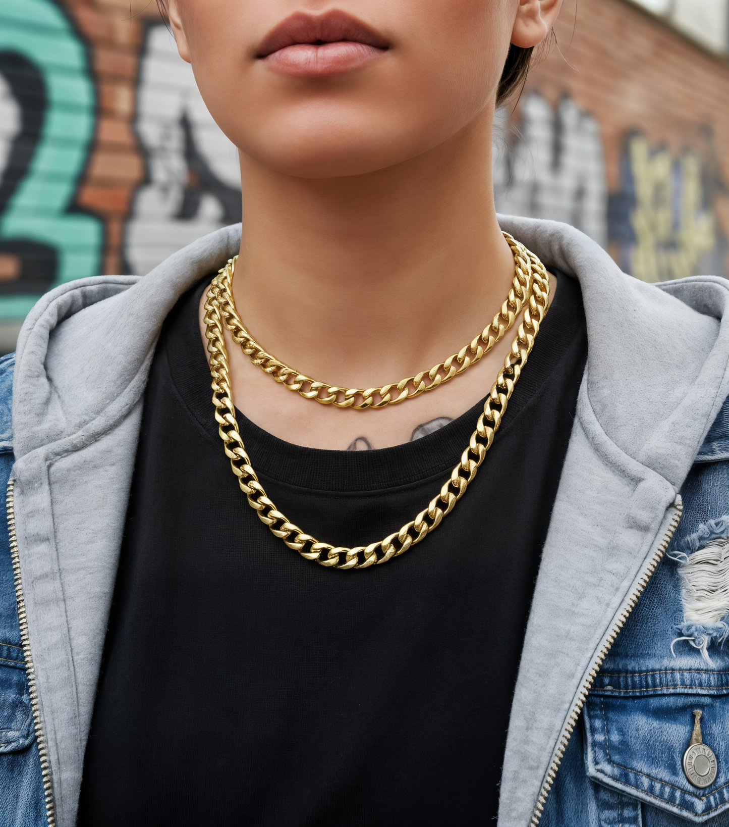 18K Gold Cuban Chain Necklace (9mm)